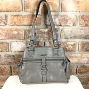 ROSETTI Gray Faux Leather Shoulder Bag